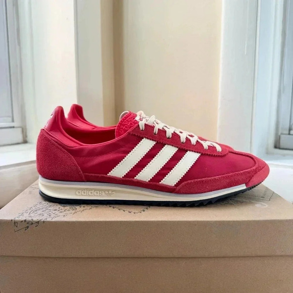 NWT Adidas Originals SL 72 Sneaker Shoes Women's in Red Scarlet White SL72 - Picture 7 of 11